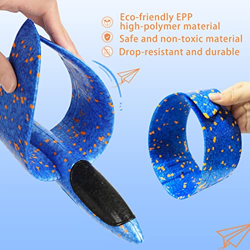 VCOSTORE 2 Pack Catapult Foam Airplanes - 13.3'' EPP Glider Planes for Kids, Dual Flight Modes, Waterproof Outdoor Toy for Ages 3-12
