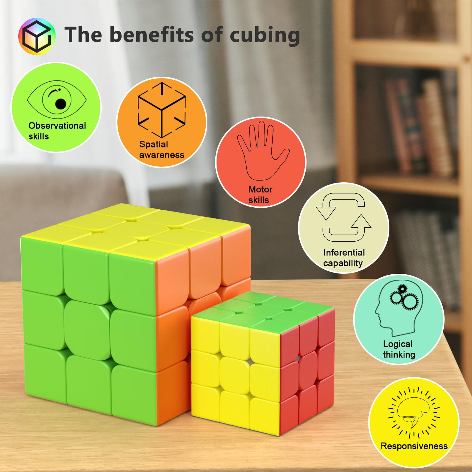 Vdealen 3.54 Inch Big Speed Cube 3x3x3 – Stickerless Smooth Magic Puzzle for Kids and Adults
