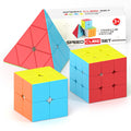 Vdealen Speed Cube Set: 2x2, 3x3, Pyramid Stickerless Puzzles for All Ages