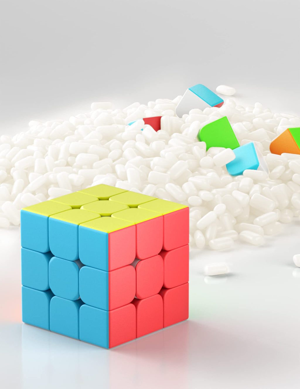 Vdealen Speed Cube Set: 2x2, 3x3, Pyramid Stickerless Puzzles for All Ages