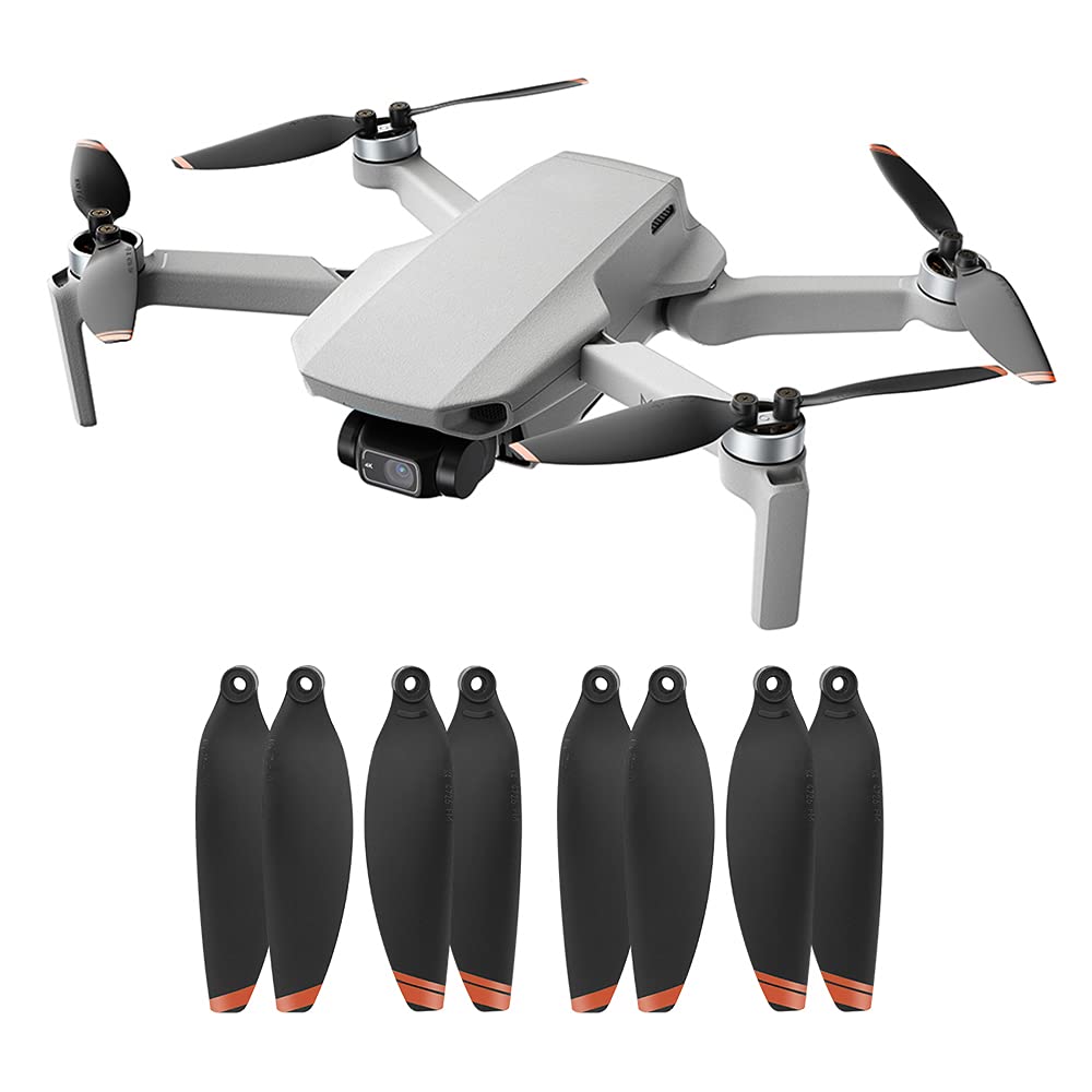 VEALONO 16-Pack Orange Replacement Propellers for DJI Mini 2 / Mini SE / Mini 2 SE / Mini 4K – Low-Noise Quick-Release Blades with Screws & Screwdriver