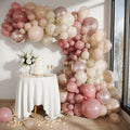 Vellax 146-Piece Dusty Pink, White Sand, Nude & Rose Gold Balloon Garland Arch Kit for Birthday, Baby Shower, Wedding & Gender Reveal