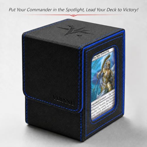 Venssu Deck Box for Commander Display - Holds 100 Double-Sleeved Cards with Window and Toploader