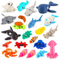 VGBEP 22-Piece 3D Printed Sea Animals Set – Articulating Ocean Creatures for Kids and Adults