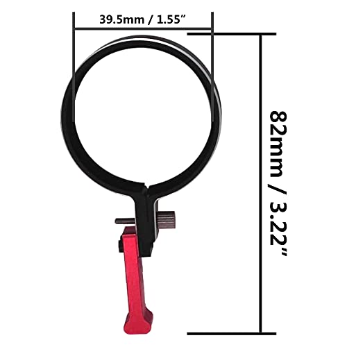 Vgoohobby RC Transmitter Steering Wheel Trigger – One-Handed Control Adapter for Flysky, Traxxas, Dumborc (Red, Fits 39.5-42mm Wheels)