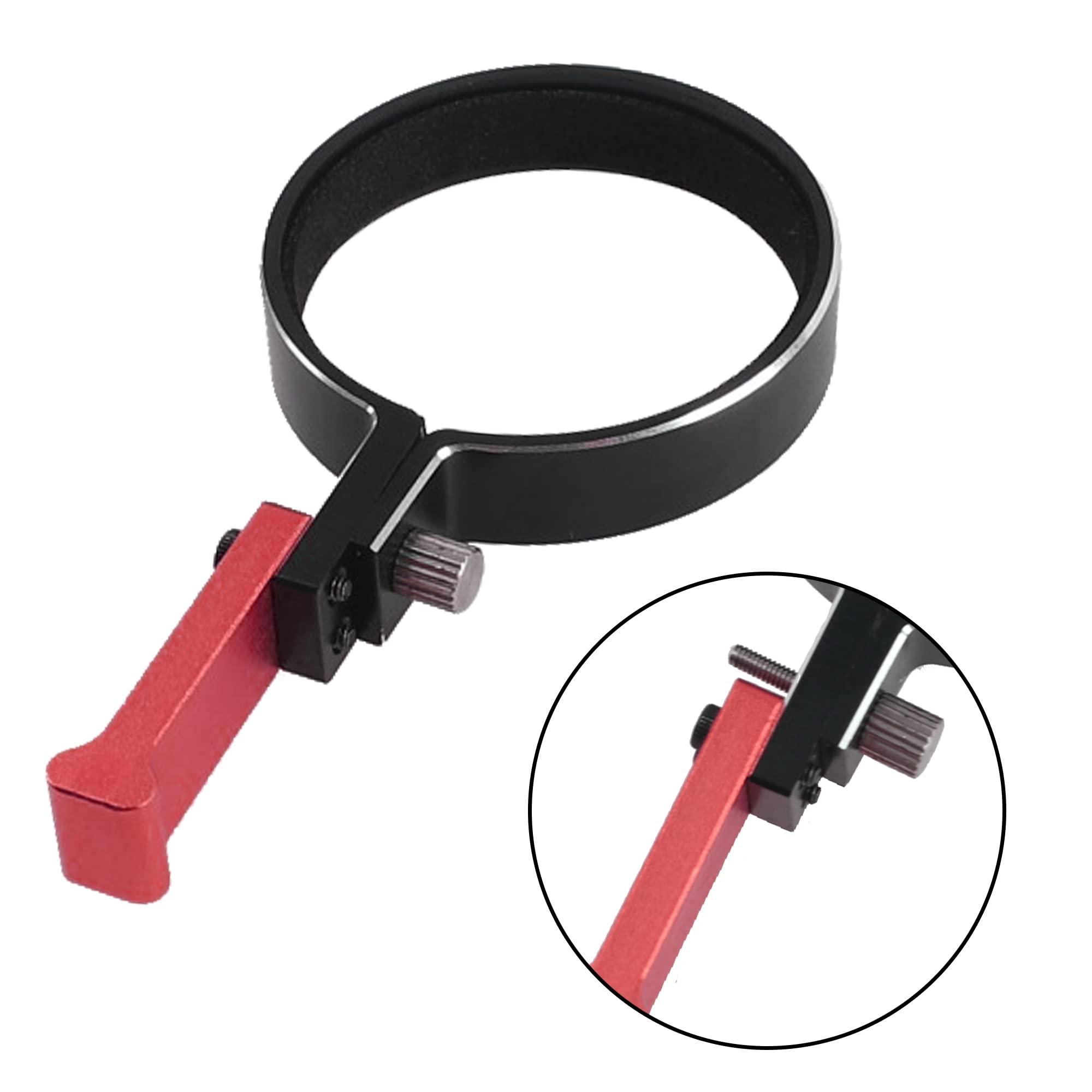 Vgoohobby RC Transmitter Steering Wheel Trigger – One-Handed Control Adapter for Flysky, Traxxas, Dumborc (Red, Fits 39.5-42mm Wheels)