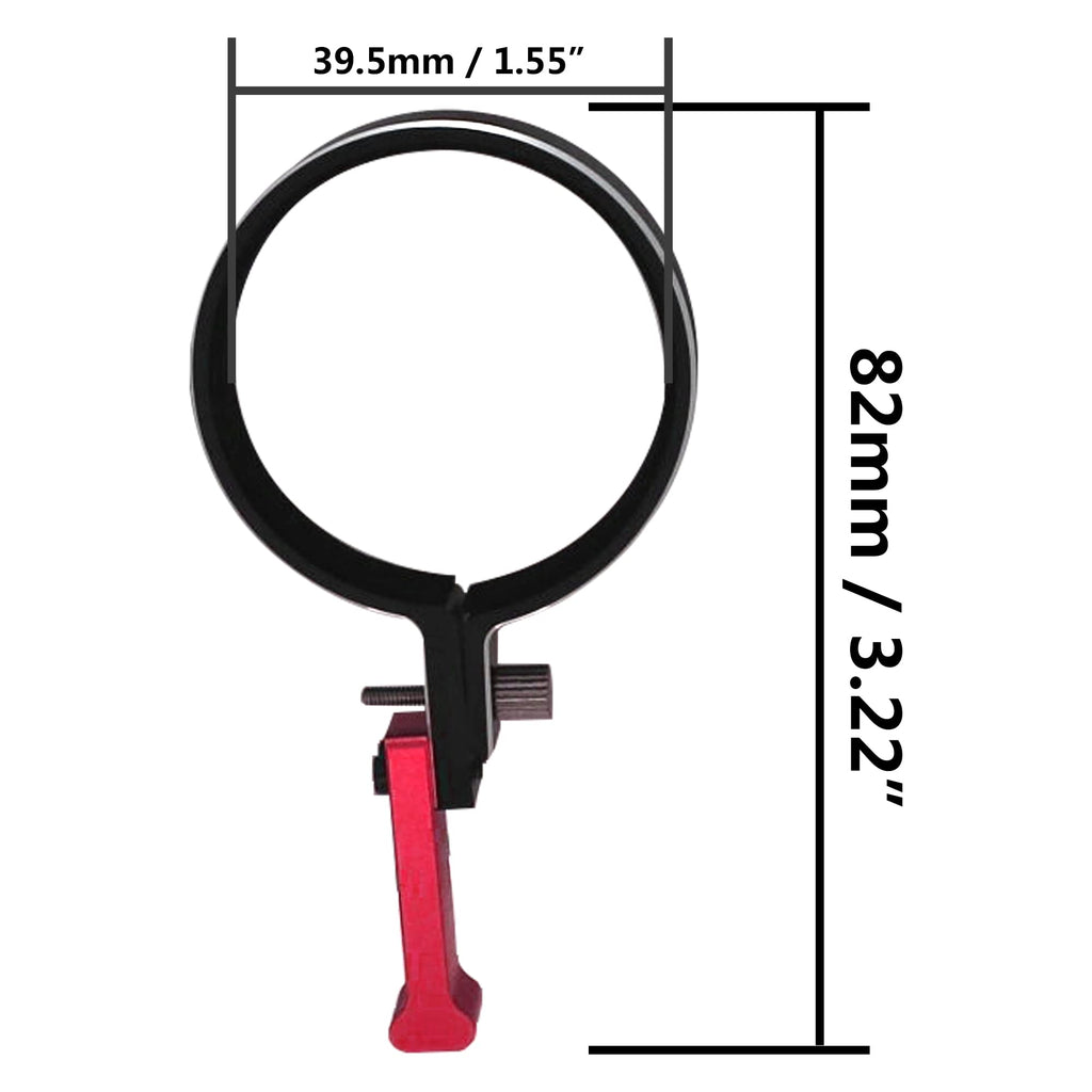 Vgoohobby RC Transmitter Steering Wheel Trigger – One-Handed Control Adapter for Flysky, Traxxas, Dumborc (Red, Fits 39.5-42mm Wheels)