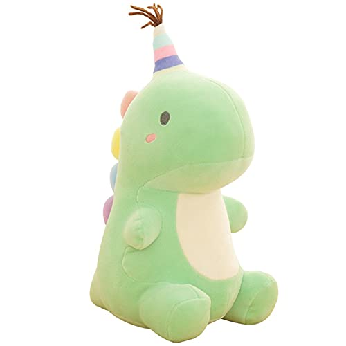 VHYHCY 9-Inch Green Dinosaur Plush Toy – Soft PP Cotton Stuffed Animal for Kids and Dino Lovers