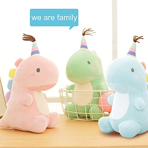 VHYHCY Blue Dinosaur Plush Toy - 9 Inch Soft Stuffed Animal for Kids and Dino Lovers