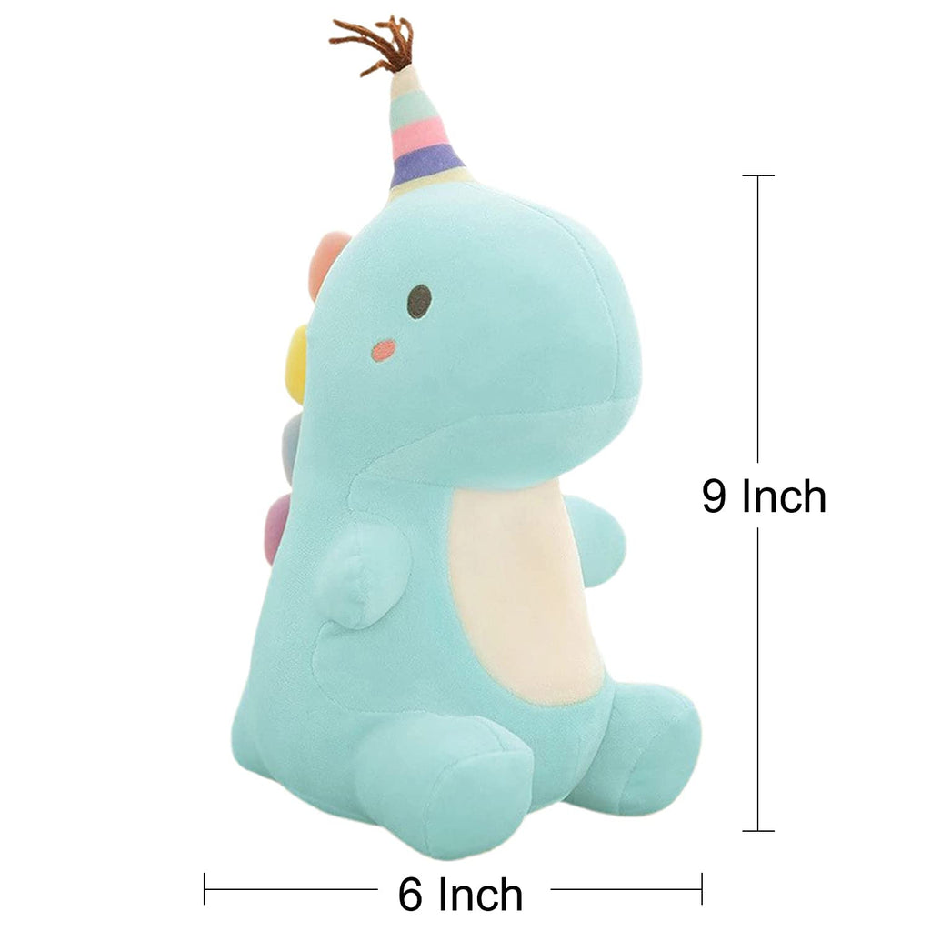VHYHCY Blue Dinosaur Plush Toy - 9 Inch Soft Stuffed Animal for Kids and Dino Lovers