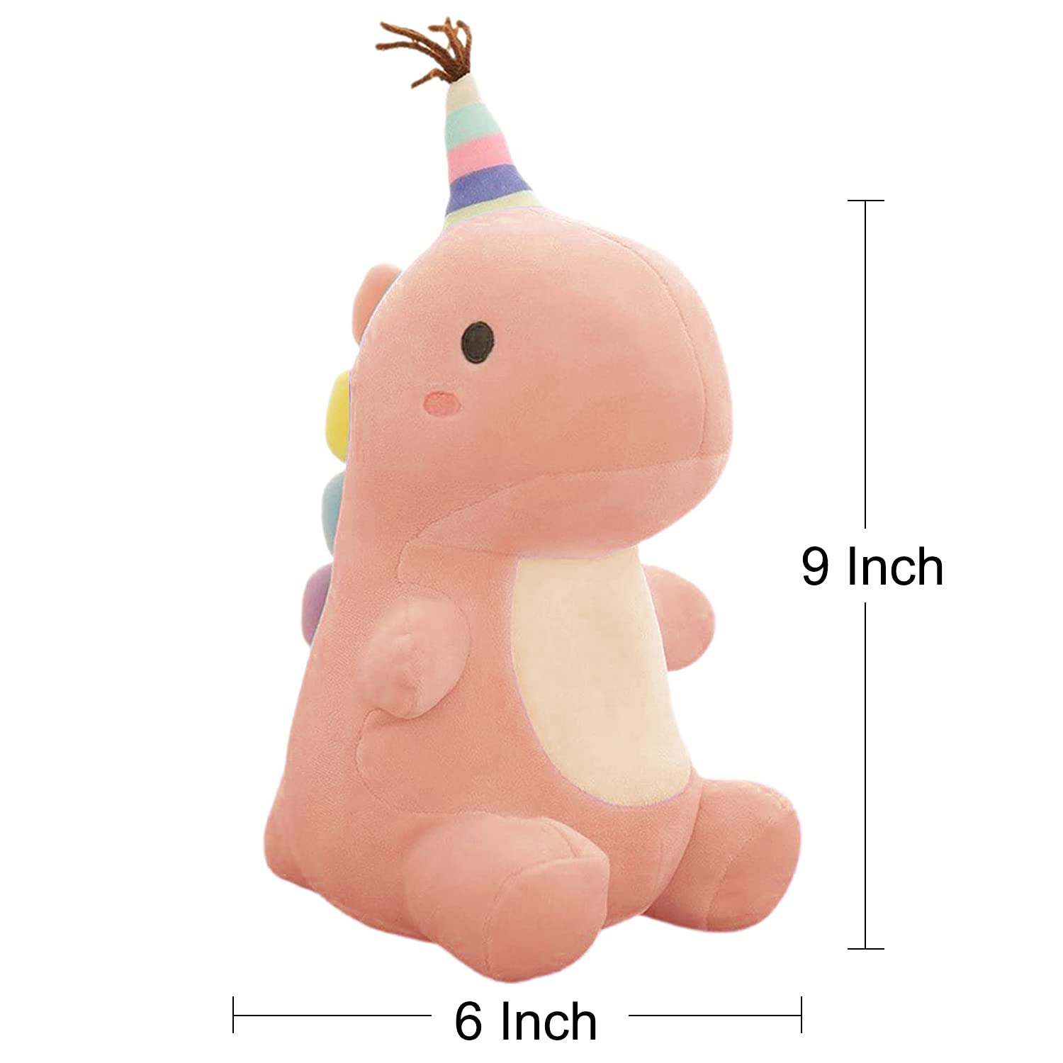 VHYHCY Pink Dinosaur Plush Toy - Soft 9 Inch Stuffed Animal for Kids