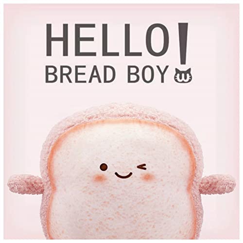 VHYHCY Pink Toast Bread Pillow – Cute Food Plush Toy for Sofa or Bed