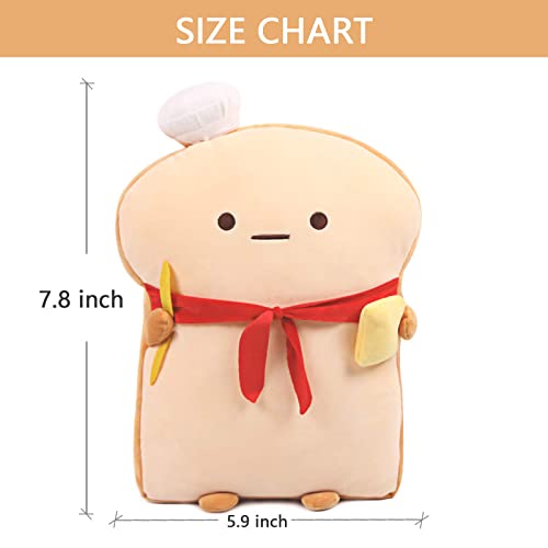 VHYHCY Toast Bread Pillow - Cute Food Plush Toy Pillow, Brown