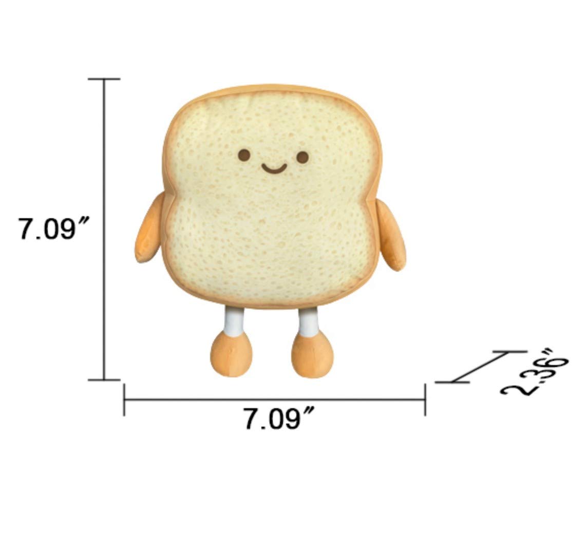 VHYHCY Toast Bread Pillow - Funny Food Plush Toy, Cute Stuffed Bread Pillow for Sofa, Golden