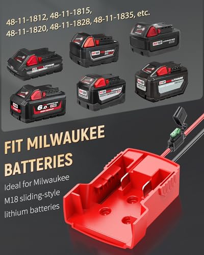 Vibit Power Wheel Adapter for Milwaukee M18 Battery – Peg-Perego 12V Ride-On Toy Conversion with Wire Harness and 30A Fuse