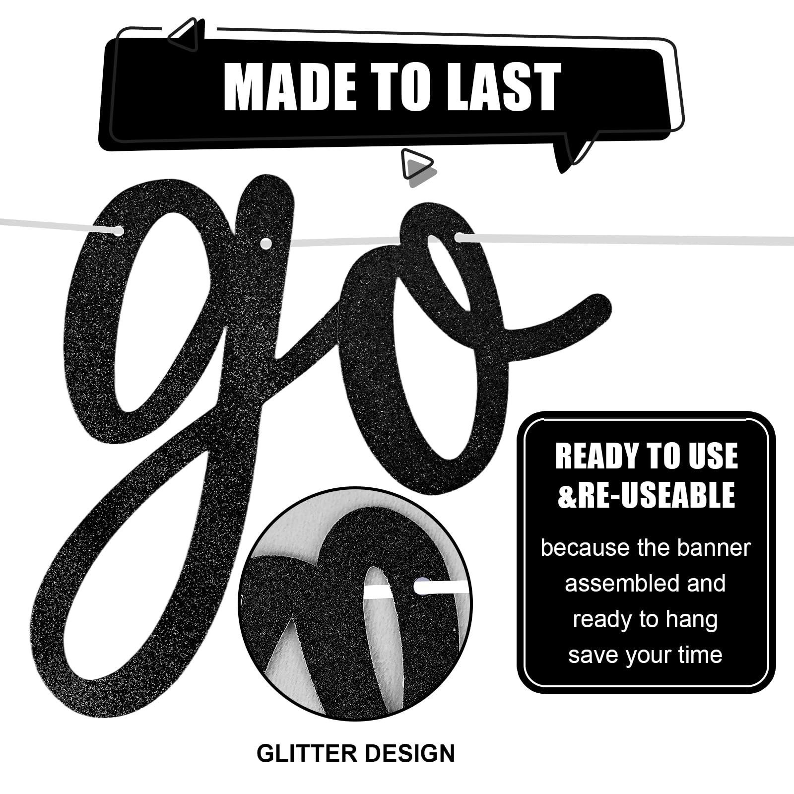 Vibzox Go Shawty It's Your Birthday Banner & Balloon Set – Black & Silver Hip Hop Party Decor