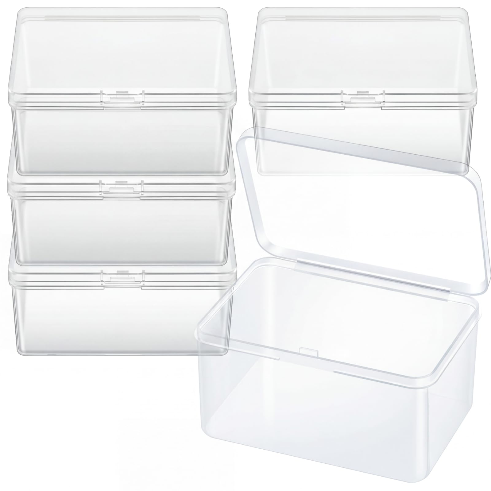 Vicenpal Clear Plastic Card Boxes (4 Pack) – Snaps Closed, Holds 100 Cards Each – MTG TCG Compatible