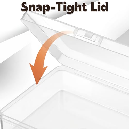 Vicenpal Clear Plastic Card Boxes (4 Pack) – Snaps Closed, Holds 100 Cards Each – MTG TCG Compatible