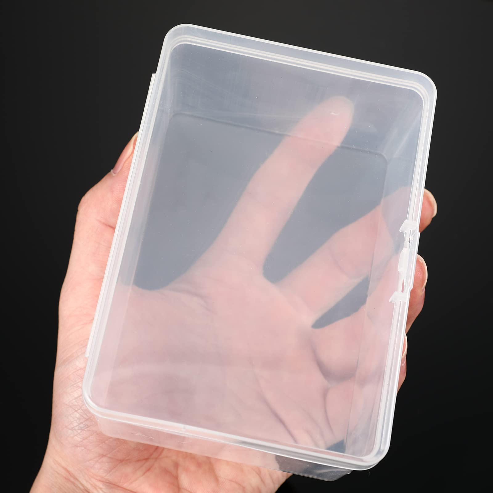 Vicenpal Clear Plastic Card Boxes (4 Pack) – Snaps Closed, Holds 100 Cards Each – MTG TCG Compatible