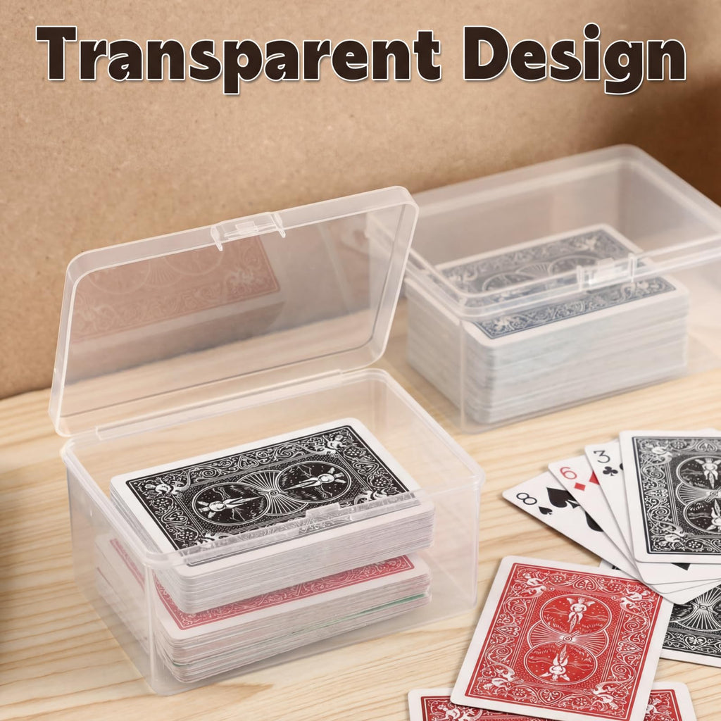 Vicenpal Clear Plastic Card Boxes (4 Pack) – Snaps Closed, Holds 100 Cards Each – MTG TCG Compatible