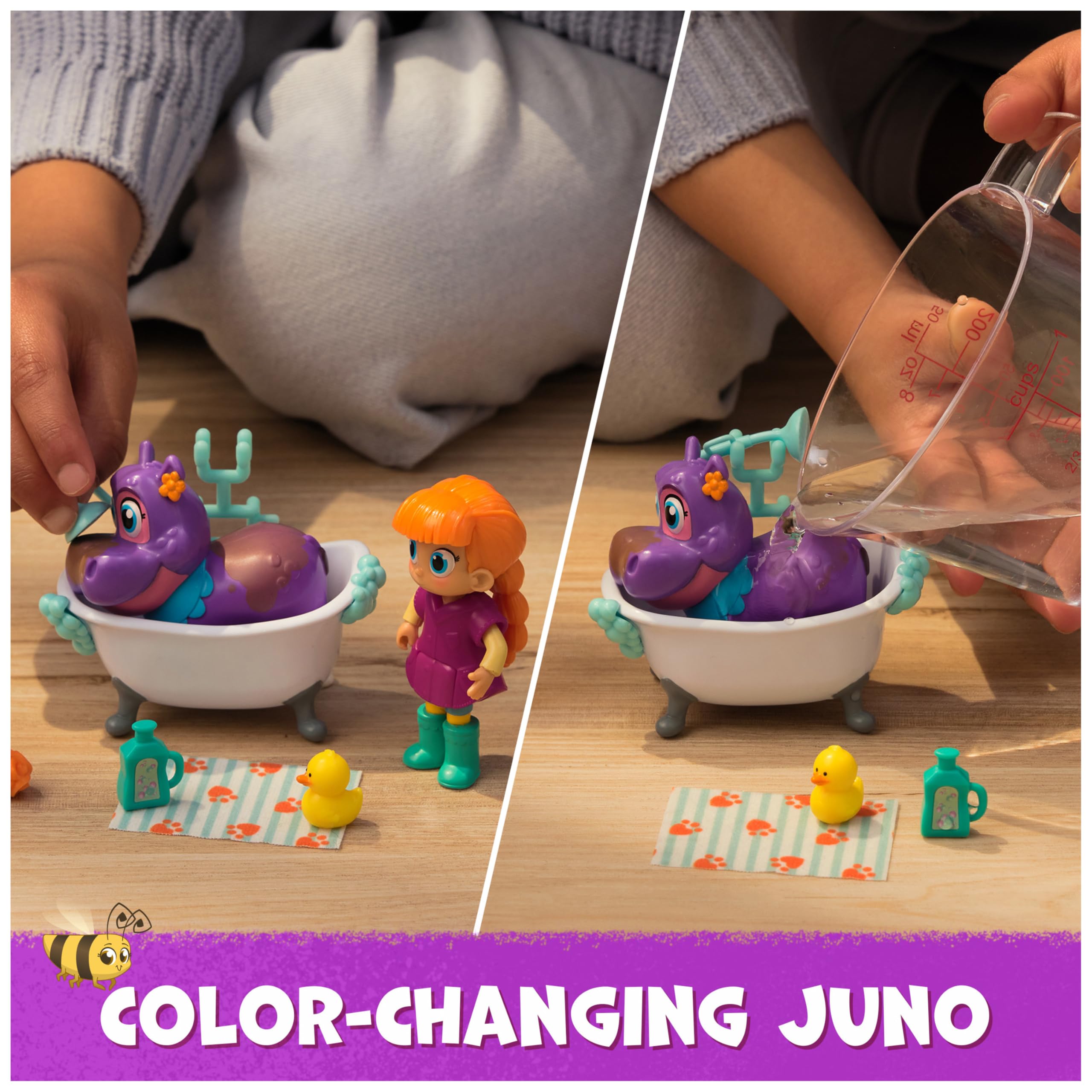 Vida the Vet Juno’s Bubble Bath Pack with Color-Changing Figure and Accessories, Pretend Play Vet Toys for Ages 3+