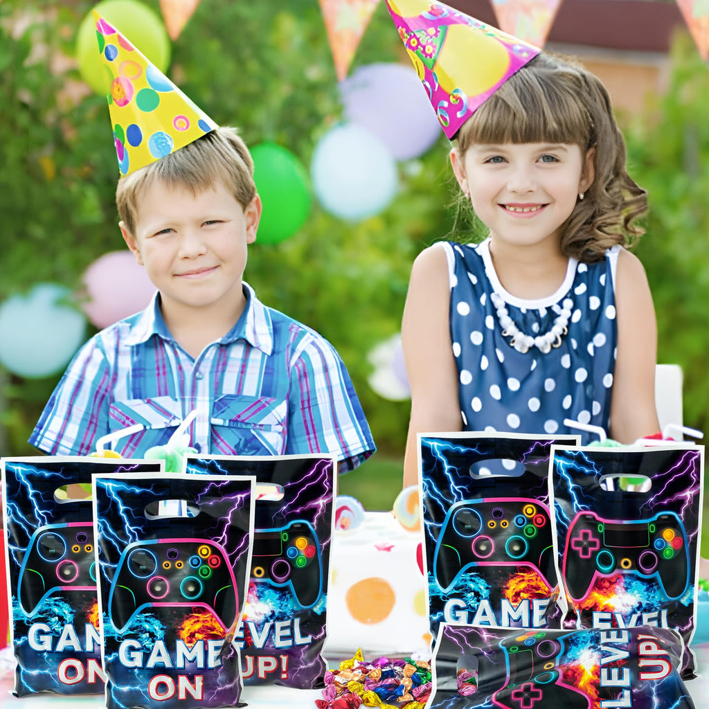 Video Game Party Favor Bags (50 Pack) – Gamer Themed Goody Bags for Birthday Parties