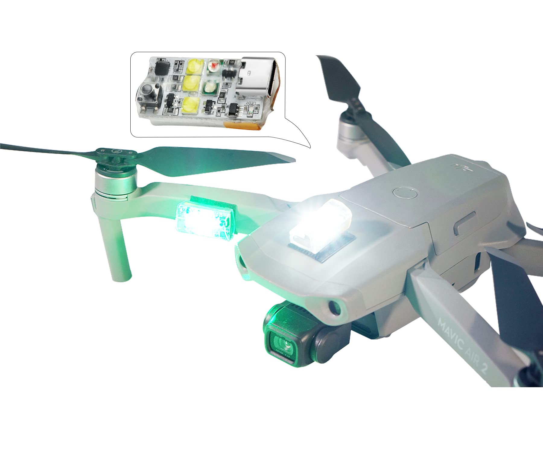 VIFLY Drone Strobe Light – Anti-Collision LED for FAA Night Flying, Fits DJI Mini/Air/Mavic/Avata/Neo/Flip (1 Pack)