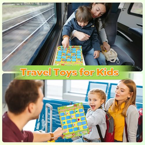 Vinlon Memory Matching Game – Flip to Win Board Game for Kids 3-8, Travel Toys for Road Trips and Airplane