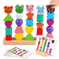 Vinlon Montessori Bead Sequencing Set - Shape Sorting & Stacking Toy for Toddlers 2-5 Years