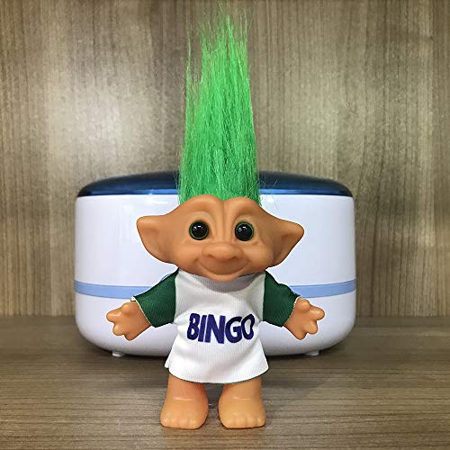 Vintage Troll Doll 7.5 Inch Retro Green Troll with Soft Hair - Yintlilocn