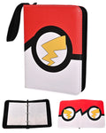 VIRIDI 4 Pocket Trading Card Binder - Red, Waterproof, Holds 400 Cards, Acid-Free Pages
