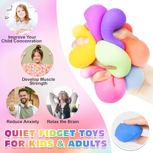 VISCOO 12 Pack Diamond Slow Rising Stress Balls - Squishy Fidget Toys for Anxiety Relief, Party Favors