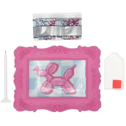 Vivid by Brea Reese Balloon Dog Gem Art Kit - Funky Frame, 1800 Gems, Peel & Stick Craft