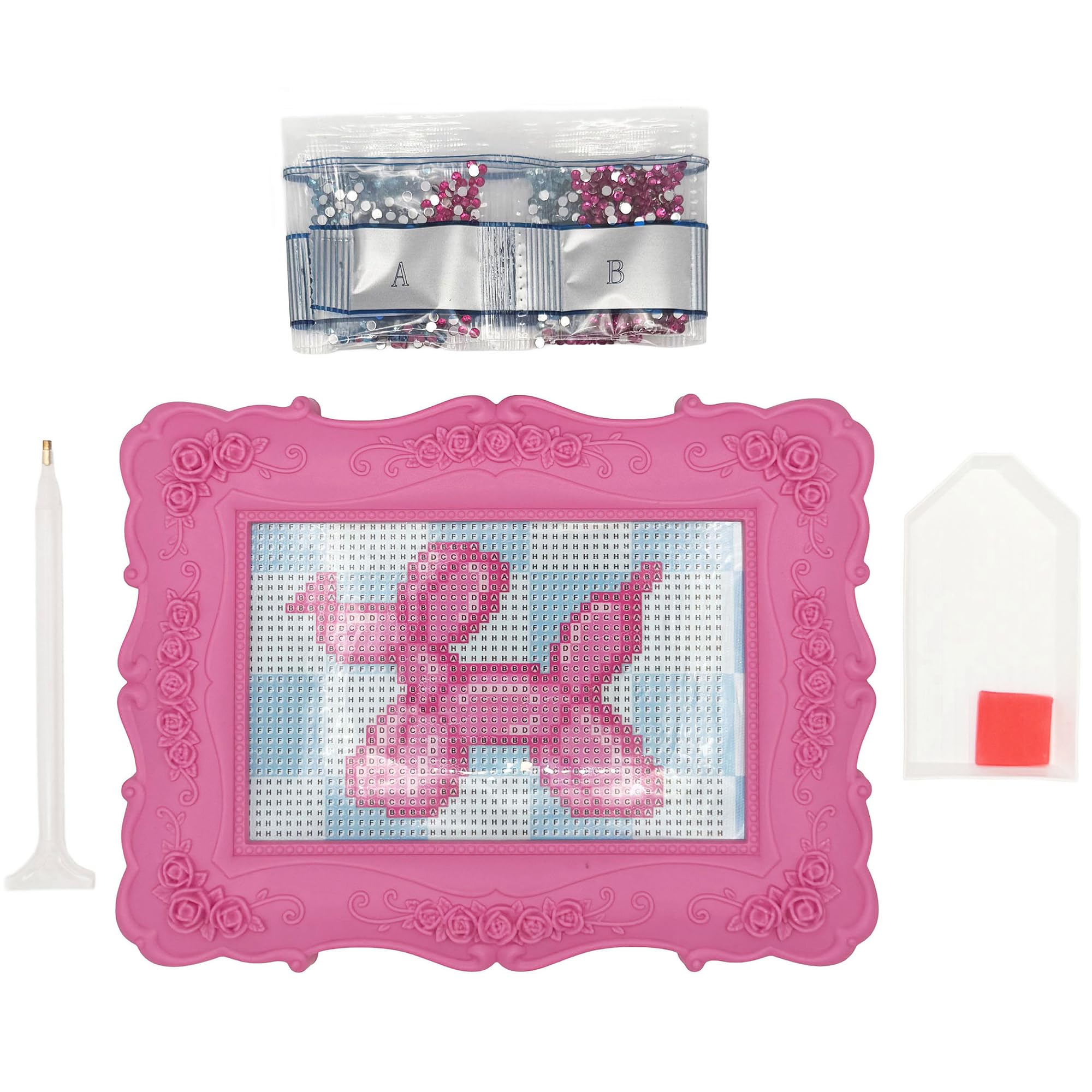 Vivid by Brea Reese Balloon Dog Gem Art Kit - Funky Frame, 1800 Gems, Peel & Stick Craft