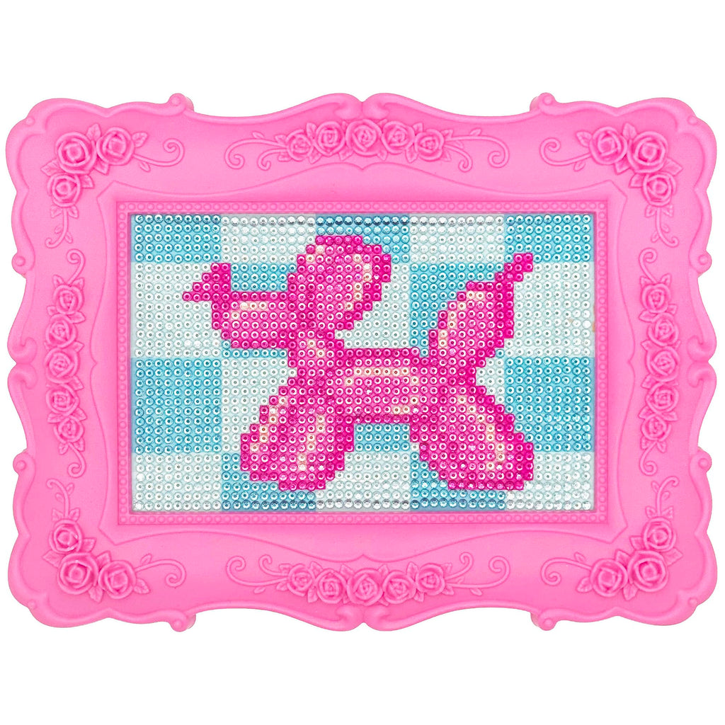 Vivid by Brea Reese Balloon Dog Gem Art Kit - Funky Frame, 1800 Gems, Peel & Stick Craft