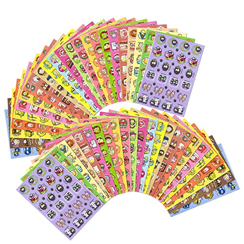 VKPI 1152 Scratch and Sniff Stickers - 24 Fruit & Food Scents, 48 Sheets, 144 Designs for Kids Rewards and Crafts