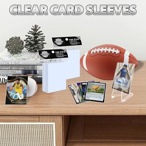 VKshop 1000 Clear Polypropylene Card Sleeves (66x91 mm) for Trading Cards, Baseball, MTG, Yugioh