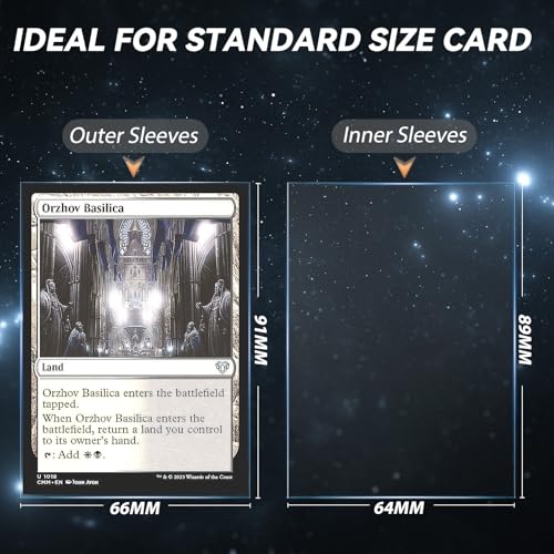 VKshop 1000 Clear Polypropylene Card Sleeves (66x91 mm) for Trading Cards, Baseball, MTG, Yugioh