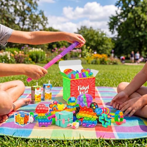 VNAMO 160-Pack Fidget Toys for Kids 4-12, Bulk Sensory Toys for Autism, Party Favors, Classroom Prizes, Stocking Stuffers, Goodie Bag Fillers