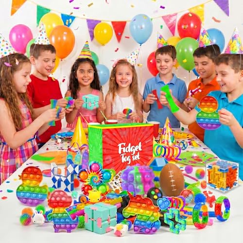 VNAMO 160-Pack Fidget Toys for Kids 4-12, Bulk Sensory Toys for Autism, Party Favors, Classroom Prizes, Stocking Stuffers, Goodie Bag Fillers