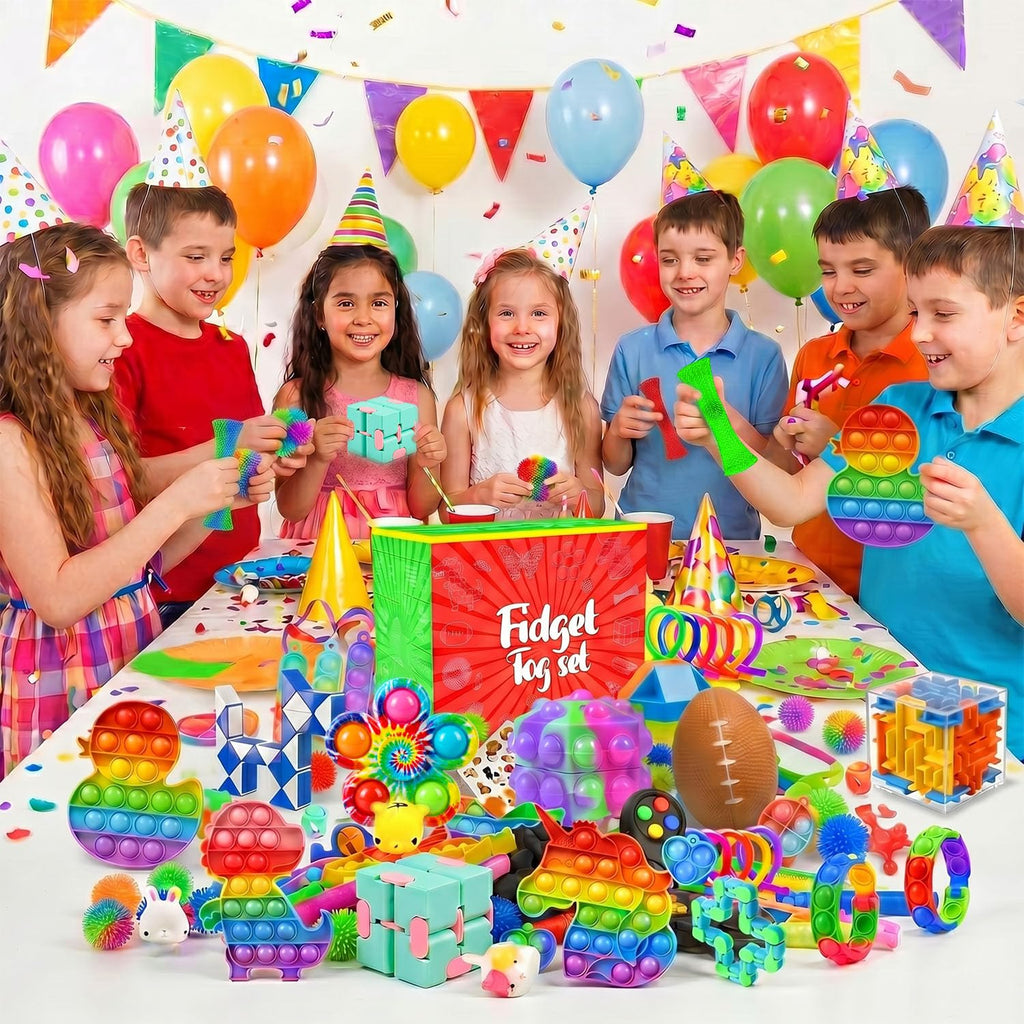VNAMO 160-Pack Fidget Toys for Kids 4-12, Bulk Sensory Toys for Autism, Party Favors, Classroom Prizes, Stocking Stuffers, Goodie Bag Fillers