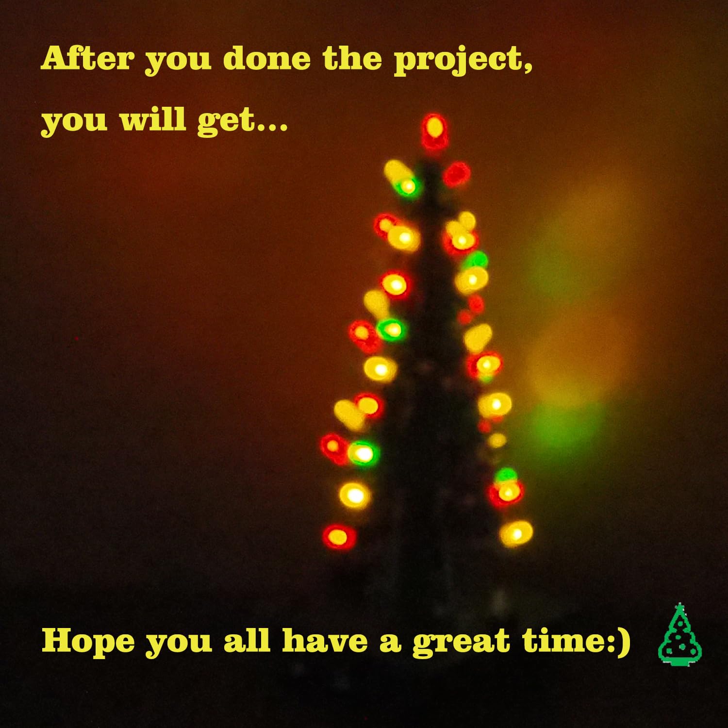 VOGURTIME 3D Christmas Tree Soldering Kit – DIY LED Flashing Light Project with 36 LEDs