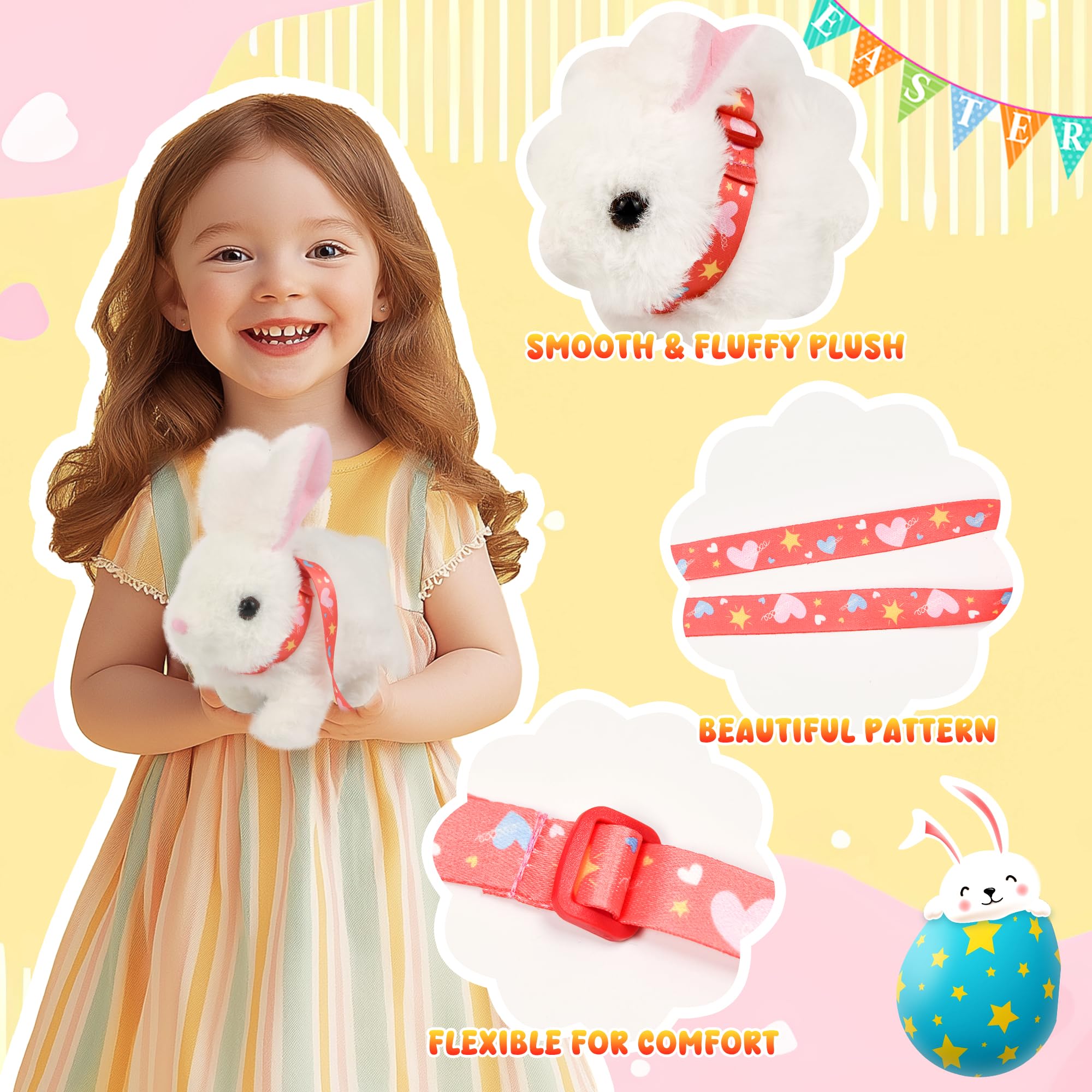 Voichic Bunby Interactive Robot Bunny - Hopping Plush Toy with Sounds and Ear Wiggling for Toddlers