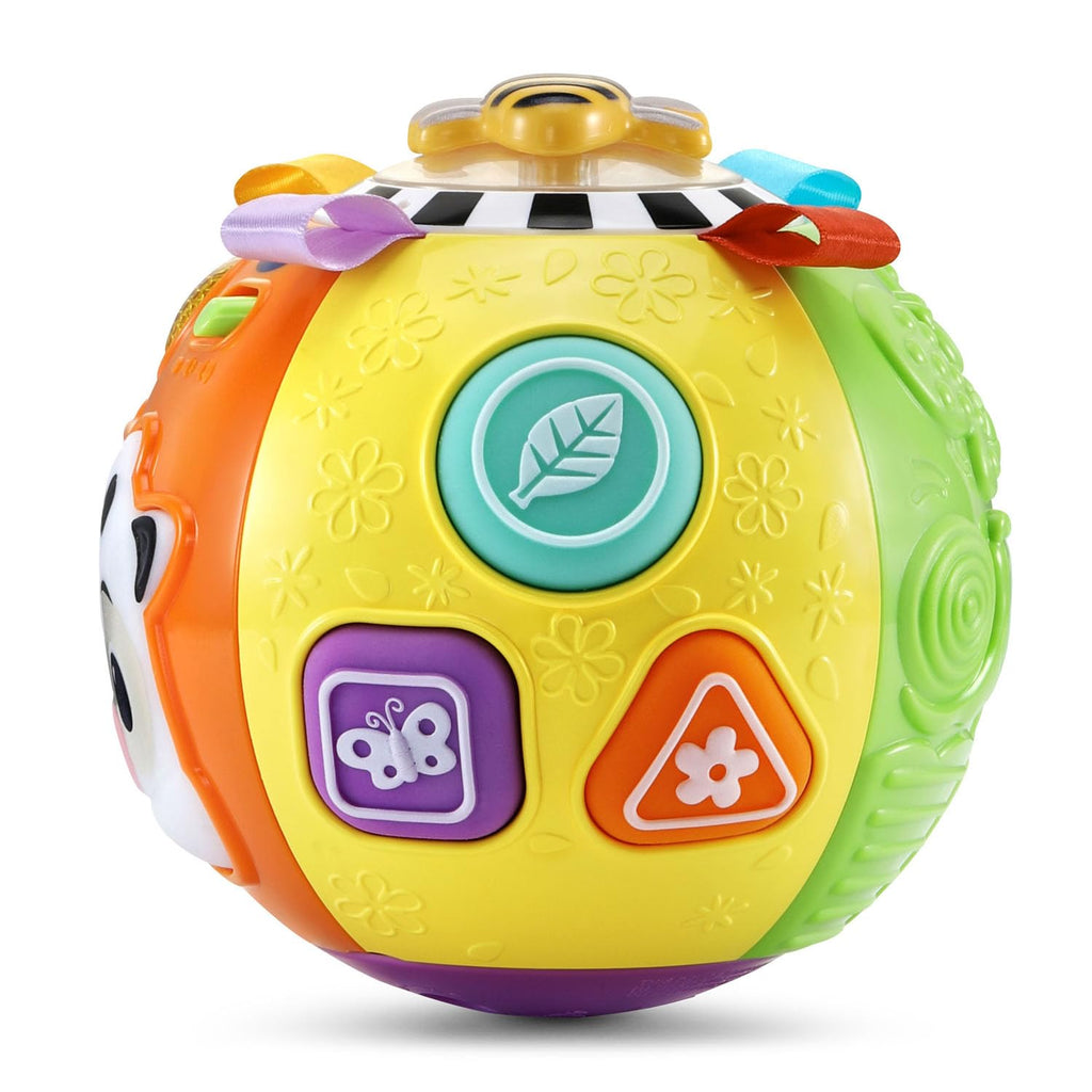 VTech Baby On-the-Moove Activity Ball – Motion-Activated Crawling Toy with Textures and Sounds, Orange