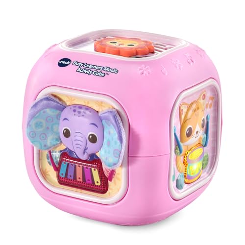 VTech Busy Learners Music Activity Cube, Pink - Musical Toy for Babies 3+ Months