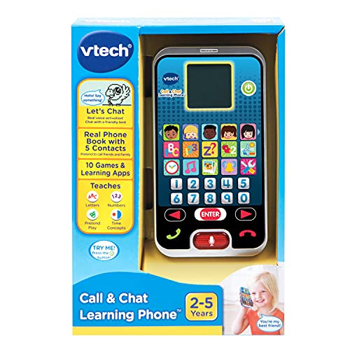 VTech Call and Chat Learning Phone – Pretend Smart Toy for Kids 2-5 with Voice Activation