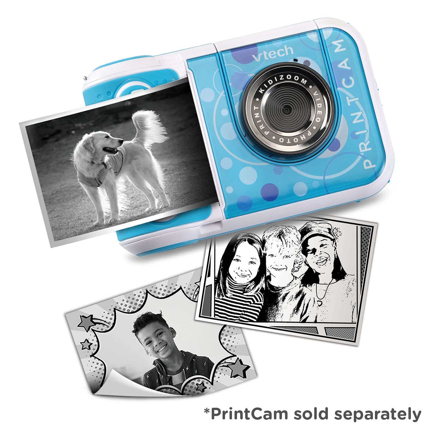 VTech KidiZoom PrintCam Paper Refill Pack – 3 Thermal Rolls + 2 Sticker Rolls, 80 Photos per Roll, No Ink Required