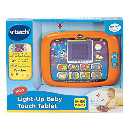 VTech Light-Up Baby Touch Tablet – Interactive Learning Toy for Toddlers (Orange)