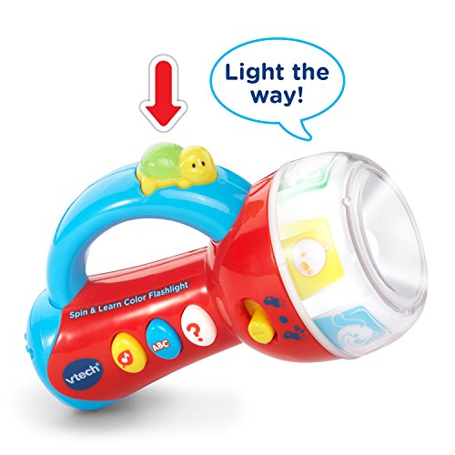 VTech Spin & Learn Color Flashlight – Toddler Learning Toy with Light, Sounds, and Colors