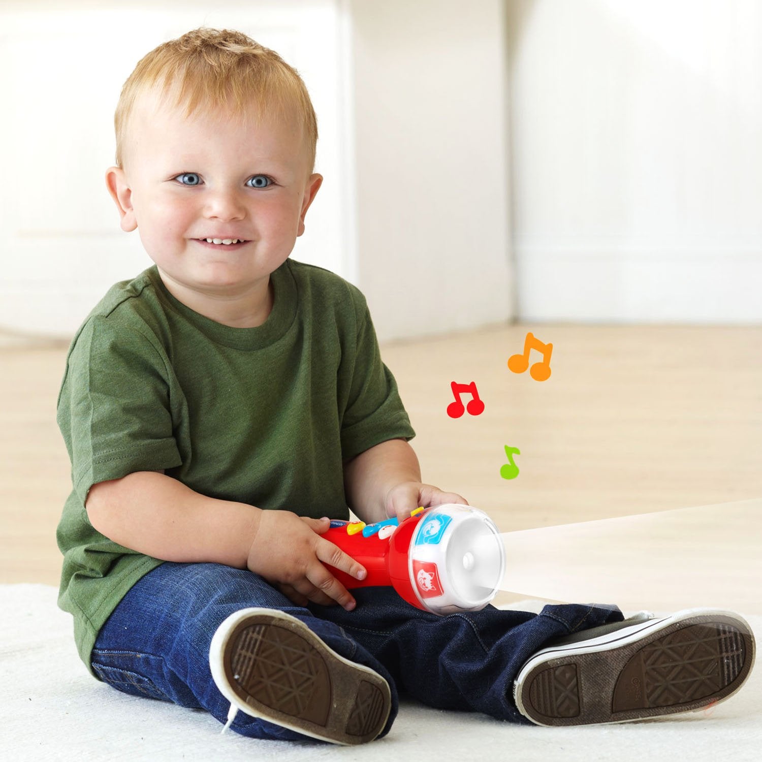 VTech Spin & Learn Color Flashlight – Toddler Learning Toy with Light, Sounds, and Colors